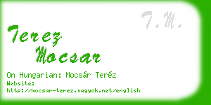 terez mocsar business card